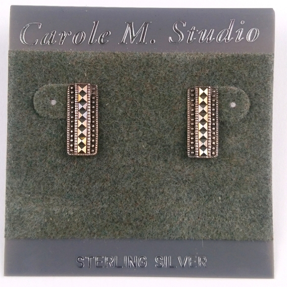 Vintage Carol M. Studio Sterling Silver Earrings. - Picture 1 of 2